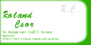 roland csor business card